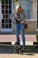 STEPHANIE PRATT Walks Her Dog Out in London 04/18/2018