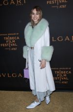 SUKI WATERHOUSE at Bvlgari Premiere at Tribeca Film Festival 04/26/2018