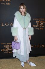 SUKI WATERHOUSE at Bvlgari Premiere at Tribeca Film Festival 04/26/2018