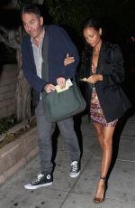 THANDIE NEWTON and Ol Parker Out for Dinner in Beverly Hills 04/26/2018