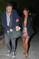 THANDIE NEWTON and Ol Parker Out for Dinner in Beverly Hills 04/26/2018