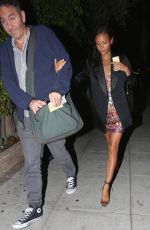 THANDIE NEWTON and Ol Parker Out for Dinner in Beverly Hills 04/26/2018