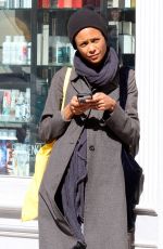 THANDIE NEWTON Out and About in New York 04/20/2018