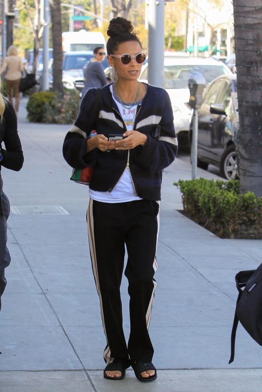 THANDIE NEWTON Out for Lunch at Gratitude in Beverly Hills 04/17/2018
