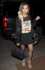 TINASHE at Delilah Night Club in West Hollywood 03/31/2018