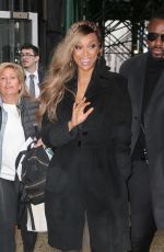 TYRA BANKS Leaves AOL Build Series in New York 04/03/2018