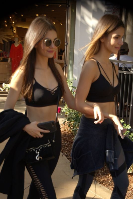 VICTORIA JUSTICE and MADISON REED Out at The Grove in Los Angeles 03/29/2018