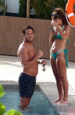 YAZMIN OUKHELLOU in Bikini at a Pool in Magaluf 04/22/2018