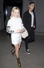 ZARA LARSSON Out for Dinner at Craig
