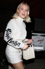 ZARA LARSSON Out for Dinner at Craig