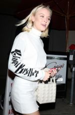 ZARA LARSSON Out for Dinner at Craig