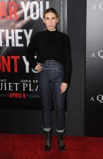 ZOSIA MAMET at A Quiet Place Premiere in New York 04/02/2018