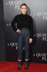 ZOSIA MAMET at A Quiet Place Premiere in New York 04/02/2018
