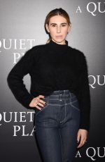 ZOSIA MAMET at A Quiet Place Premiere in New York 04/02/2018