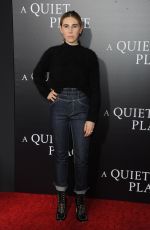 ZOSIA MAMET at A Quiet Place Premiere in New York 04/02/2018