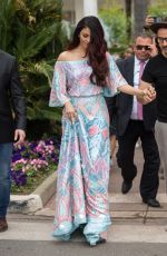 AISHWARYA RAI Out on Croisette in Cannes 05/12/2018