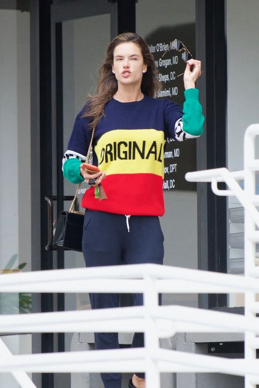 ALESSANDRA AMBROSIO Heading to a Spa in Santa Monica 05/21/2018