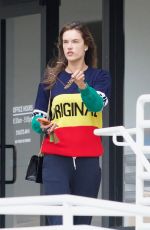 ALESSANDRA AMBROSIO Heading to a Spa in Santa Monica 05/21/2018