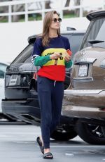 ALESSANDRA AMBROSIO Heading to a Spa in Santa Monica 05/21/2018