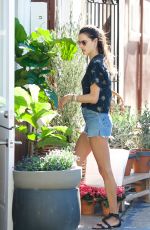ALESSANDRA AMBROSIO in Cut Off Denim Out in Brentwood 05/04/2018