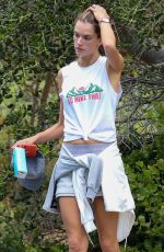 ALESSANDRA AMBROSIO Out Hiking in Los Liones in Pacific Palisades 05/26/2018