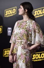 ALEXANDRA DADDARIO at Solo: A Star Wars Story Premiere in Los Angeles 05/10/2018