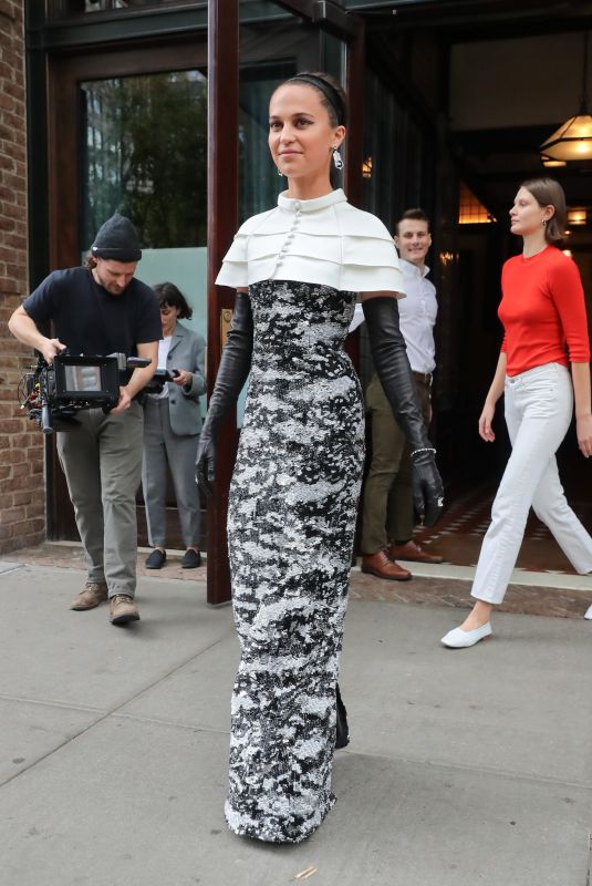 ALICIA VIKANDER Heading to MET Gala 2018 in New York 05/07/2018