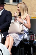 AMANDA HOLDEN at Horsedrawn Carriage Ride Her Royal Wedding Correspondent Role Windsor in Berkshire 05/14/2018