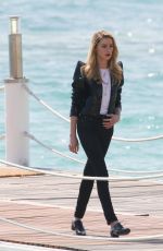 AMBER HEARD at a Film Set in Cannes 05/12/2018