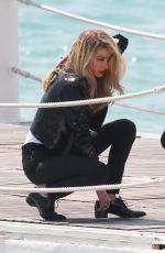 AMBER HEARD at a Film Set in Cannes 05/12/2018