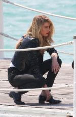 AMBER HEARD at a Film Set in Cannes 05/12/2018
