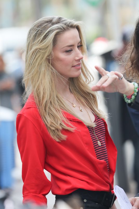 AMBER HEARD at a Film Set in Cannes 05/12/2018