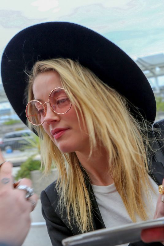 AMBER HEARD at Nice Airport 05/13/2018