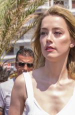 AMBER HEARD Out and About in Cannes 05/10/2018