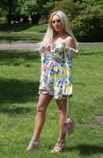 AMBER TURNER on the Set of The Only Way is Essex at Colchester Castle 05/10/2018