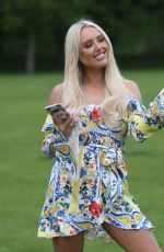 AMBER TURNER on the Set of The Only Way is Essex at Colchester Castle 05/10/2018