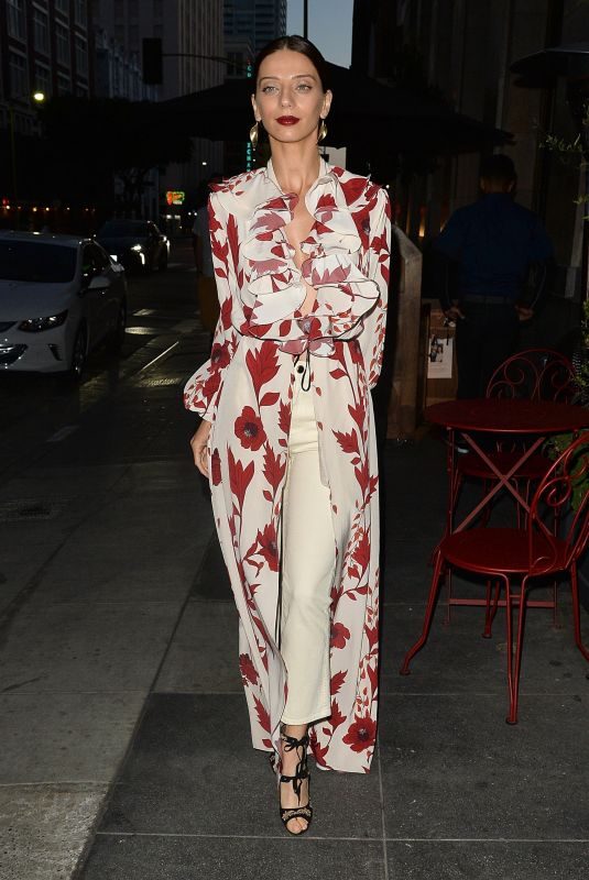 ANGELA SARAFYAN Arrives at Vogue Denim Dinner in Los Angeles 05/15/2018