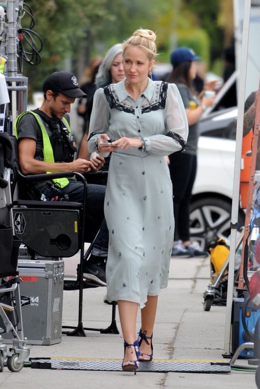 ANNA CAMP on the Set of The Wdding Year in Los Angeles 05/31/2018
