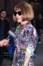 ANNA WINTOUR Arrives at Late Show with Stephen Colbert in New York 05/09/2018
