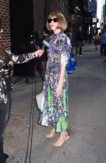 ANNA WINTOUR Arrives at Late Show with Stephen Colbert in New York 05/09/2018