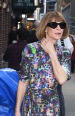 ANNA WINTOUR Arrives at Late Show with Stephen Colbert in New York 05/09/2018