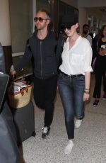 ANNE HATHAWAY at Los Angeles International Airport 05/15/2018