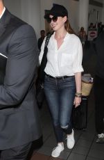ANNE HATHAWAY at Los Angeles International Airport 05/15/2018