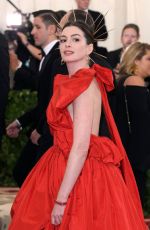 ANNE HATHAWAY at MET Gala 2018 in New York 05/07/2018