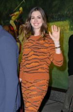 ANNE HATHAWAY Out for Dinner in New York 