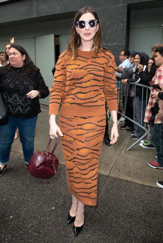 ANNE HATHAWAY Out for Dinner in New York 