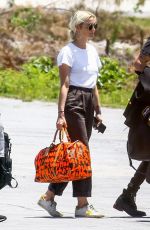 ASHLEE SIMPSON Arrives at Airport in Eleuthera 04/30/2018