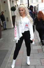 BEBE REXHA Arrives at Global Radio in London 05/03/2018
