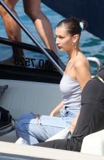 BELLA HADID Arrives in Monaco by Boat 05/25/2018