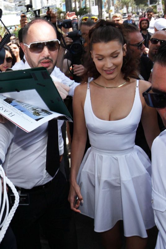 BELLA HADID at Magnum Press Conference in Cannes 05/10/2018